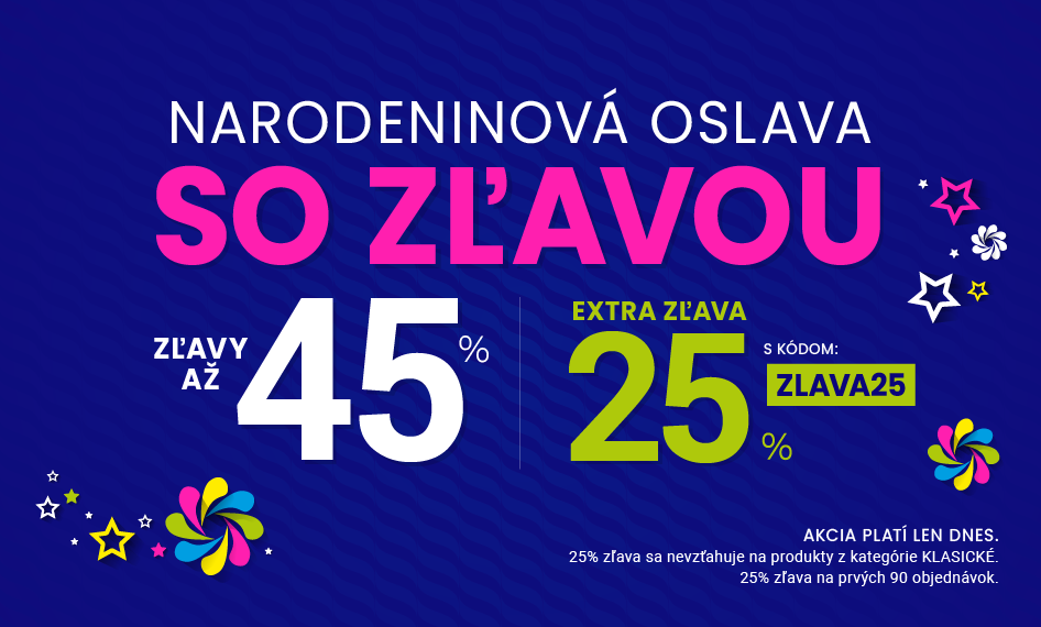 Zľavy až 45 % + naviac zľava 25 %