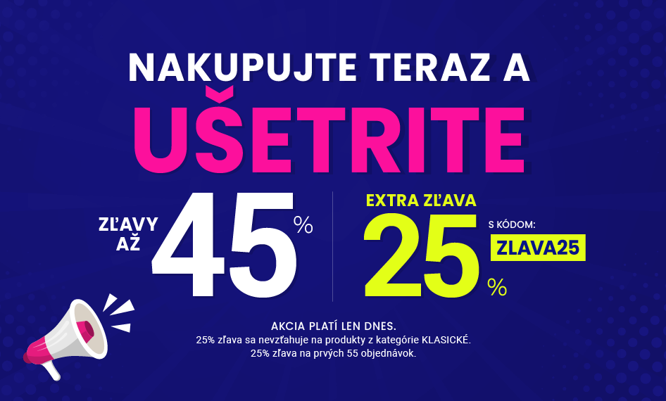Zľavy až 45 % + naviac zľava 25 %