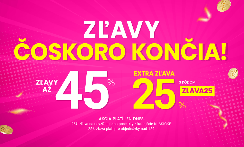 Zľavy až 45 % + naviac zľava 25 %