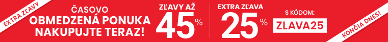 Zľavy až 45 % + naviac zľava 25 %