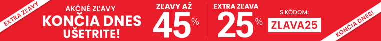 Zľavy až 45 % + naviac zľava 25 %