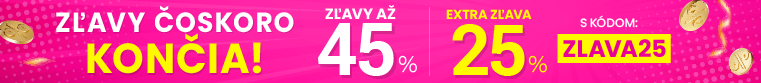 Zľavy až 45 % + naviac zľava 25 %