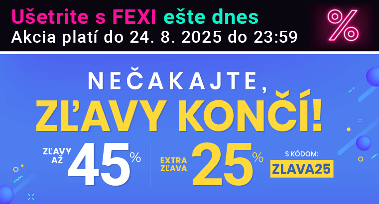 Zľavy až 45 % + naviac zľava 25 %