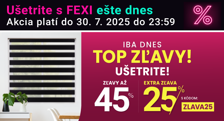 Zľavy až 45 % + naviac zľava 25 %