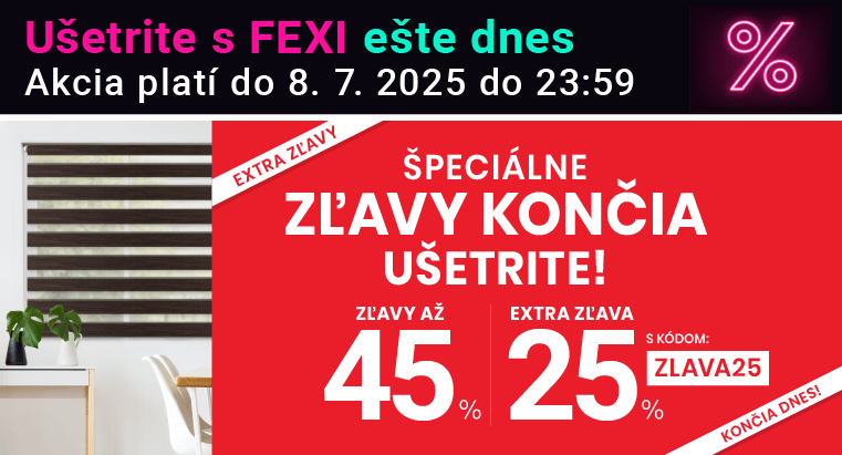 Zľavy až 45 % + naviac zľava 25 %