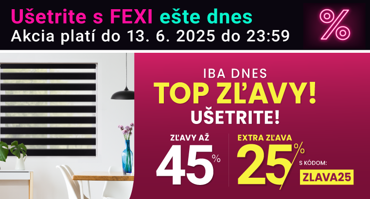 Zľavy až 45 % + naviac zľava 25 %