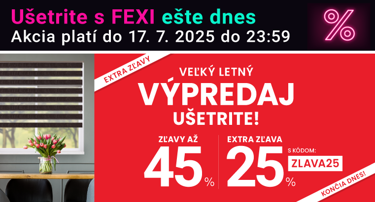 Zľavy až 45 % + naviac zľava 25 %