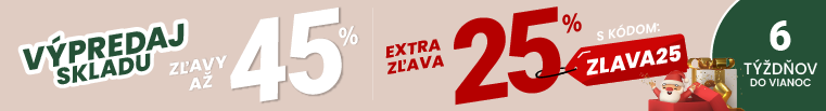 Zľavy až 45 % + naviac zľava 25 %