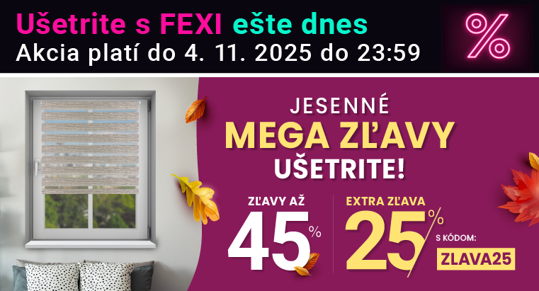 Zľavy až 45 % + naviac zľava 25 %