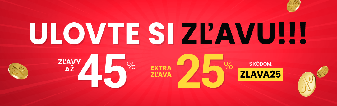 Zľavy až 45 % + naviac zľava 25 %