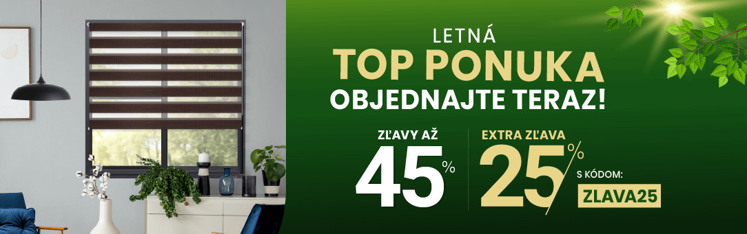 Zľavy až 45 % + naviac zľava 25 %