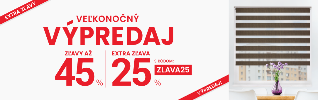 Zľavy až 45 % + naviac zľava 25 %