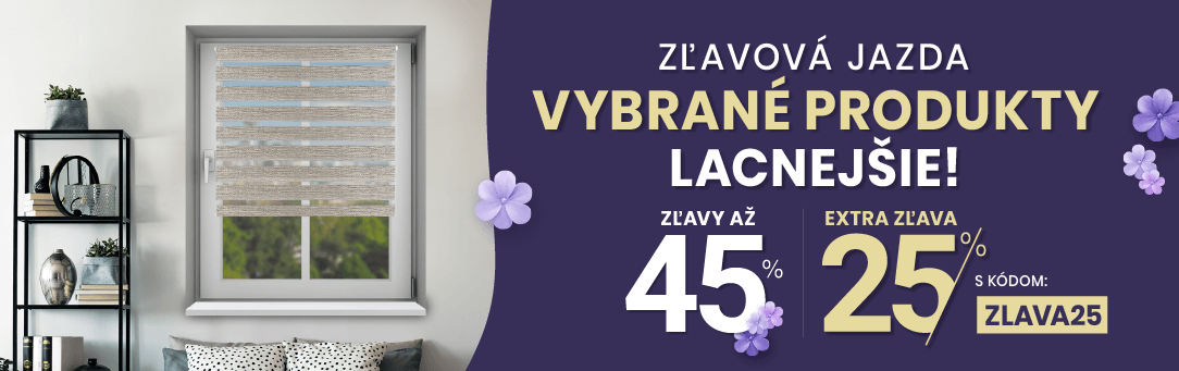 Zľavy až 45 % + naviac zľava 25 %