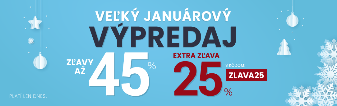Zľavy až 45 % + naviac zľava 25 %