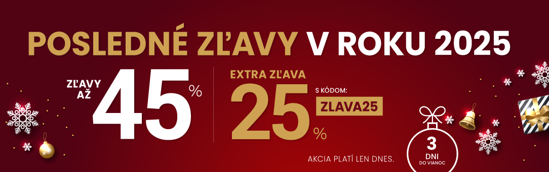 Zľavy až 45 % + naviac zľava 25 %