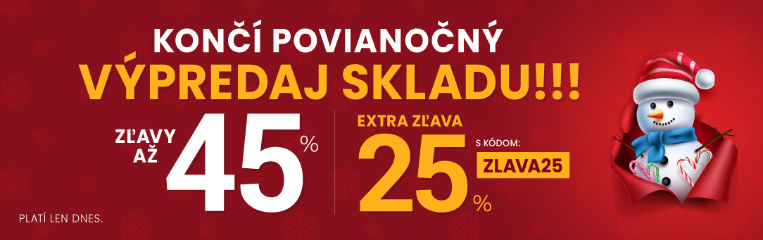 Zľavy až 45 % + naviac zľava 25 %