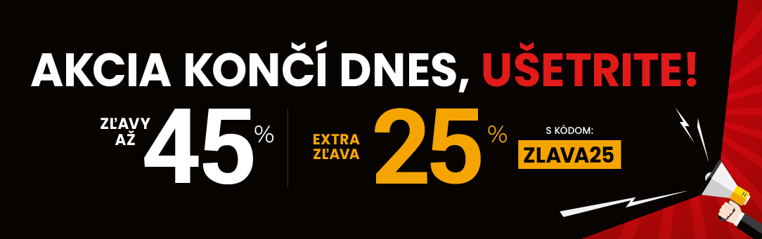 Zľavy až 45 % + naviac zľava 25 %