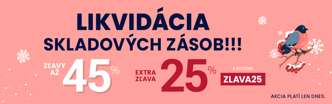 Zľavy až 45 % + naviac zľava 25 %