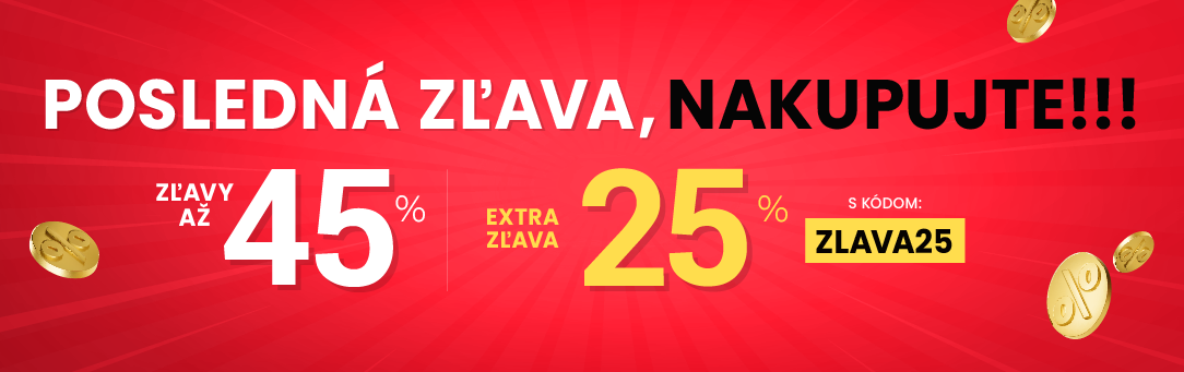 Zľavy až 45 % + naviac zľava 25 %
