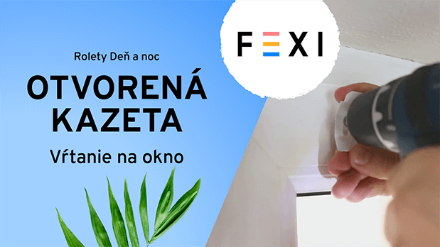 Otvorená kazeta - Montáž s vŕtaním na okno