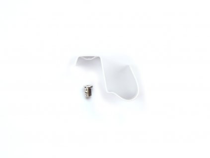 Spodná háčik pre dotiahnutie silonu - kovový, biela