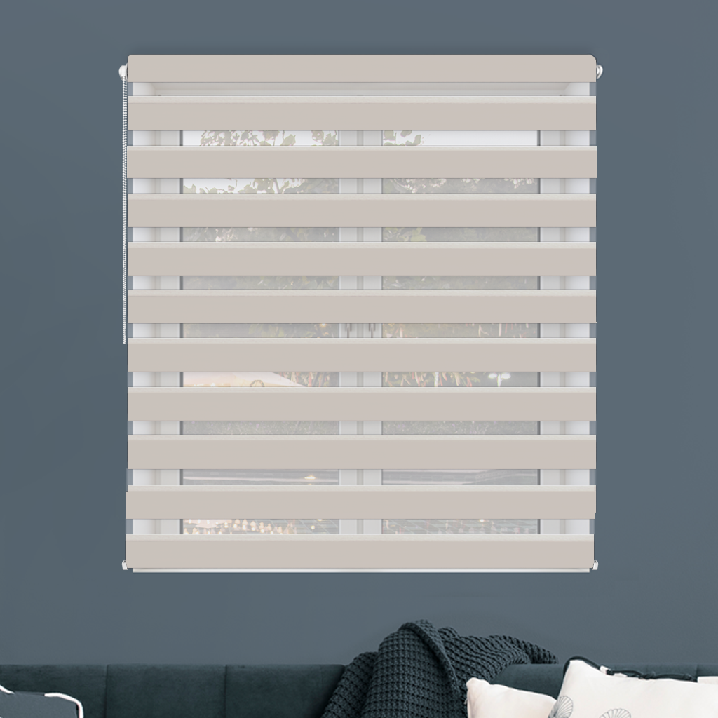 FEXI Roleta Deň a noc, Blackout Popolavo biela, A 3501e Šírka rolety: 30 cm, Výška rolety: 150 cm, Strana a barva mechanismu: Pravá - Biela