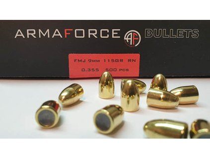 af bullets 9mm luger 115gr fmj rn .355 1