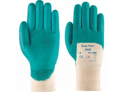 Máčené šité rukavice Ansell 47-200 Easy Flex (12 párů) 1/1