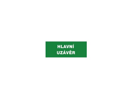 Bezpečnostní tabulka - Hlavní uzávěr