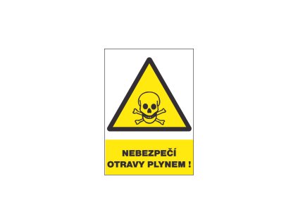 Bezpečnostní tabulka - Nebezpečí otravy plynem!
