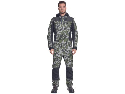 Bunda s kapucí Červa NEURUM CAMOUFLAGE - TM OLIVOVÁ 1/3