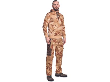 Mikina s kapucí CRV CRAMBE camouflage - BÉŽOVÁ/PÍSKOVÁ 1/3