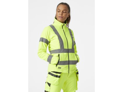 Dámská fleecová reflexní bunda Helly Hansen ALNA 2.0 FLEECE - ŽLUTÁ 1/7