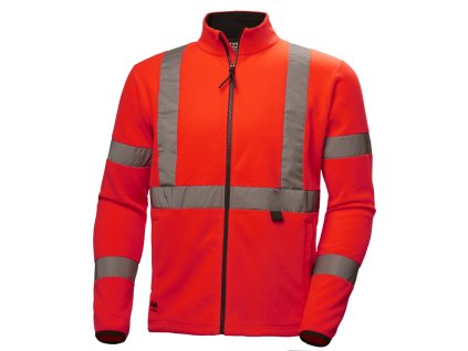 Reflexní fleecová bunda Helly Hansen ADDVIS HI-VIS - ČERVENÁ 1/2