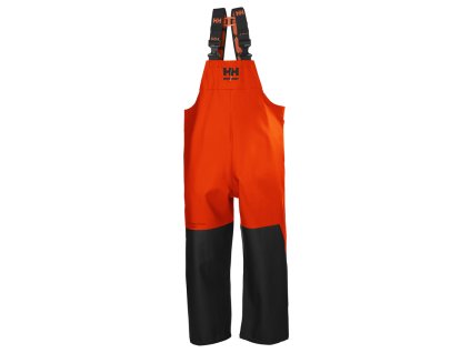 Nepromokavé kalhoty s laclem Helly Hansen STORM RAIN BIB - TMAVĚ ORANŽOVÁ/ČERNÁ 1/2