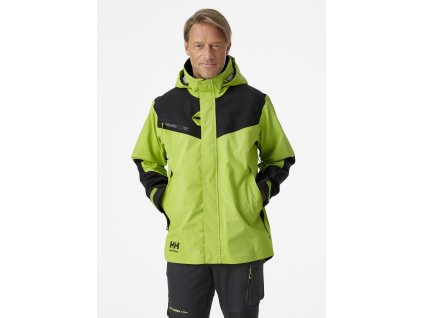 Nepromokavá bunda s kapucí Helly Hansen MAGNI SHELL - TMAVÁ LIMETKA 1/7