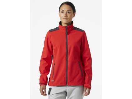 Dámská softshellová bunda Helly Hansen MANCHESTER 2.0 - VÝSTRAŽNÁ ČERVENÁ/ŠEDÁ EBONY 1/5