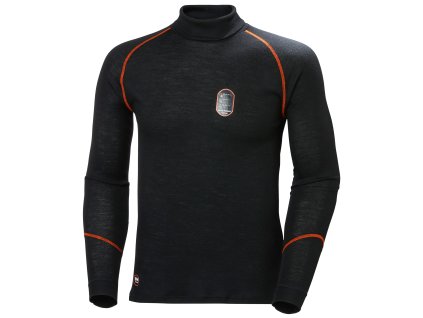 Funkční tričko s dlouhým rukávem Helly Hansen Fakse - ČERNÁ 1/3