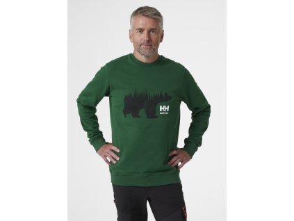 Mikina Helly Hansen LOGO - ZELENÁ 1/5