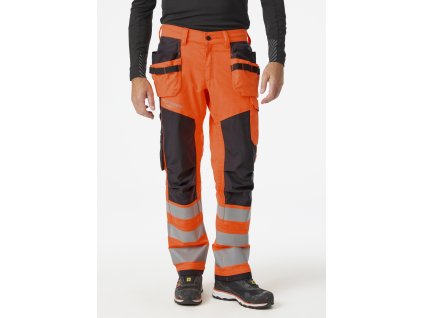 Reflexní kalhoty Helly Hansen ALNA 2.0 CONSTRUCTION CL 2 - ORANŽOVÁ/ŠEDÁ EBONY 1/7