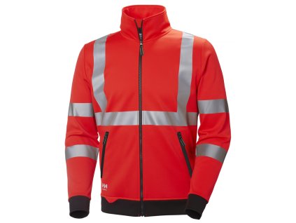 Reflexní mikina na zip Helly Hansen ADDVIS - ČERVENÁ 1/2