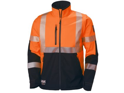 Reflexní softshellová bunda Helly Hansen ICU ORANŽOVÁ/ŠEDÁ EBONY 1/2