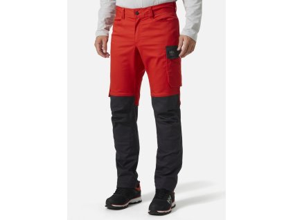 Strečové kalhoty Helly Hansen MANCHESTER CONSTRUCTION - VÝSTRAŽNÁ ČERVENÁ/ŠEDÁ EBONY 1/6