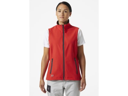 Dámská softshellová vesta Helly Hansen MANCHESTER 2.0 - VÝSTRAŽNÁ ČERVENÁ 1/6