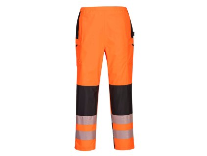 Dámské reflexní nepromokavé kalhoty Portwest PW3 Hi-Vis - ORANŽOVÁ/ČERNÁ 1/2