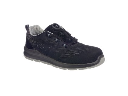 Polobotky Portwest Compositelite Wire Lace Safety Trainer Knit S1P - ČERNÁ/ŠEDÁ 1/1
