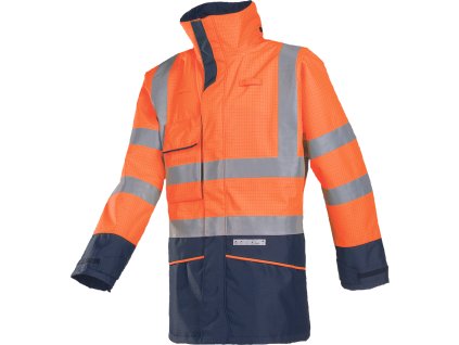 Reflexní nehořlavá bunda Sioen HEDLAND - NAVY/ORANŽOVÁ 1/1