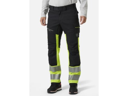 Reflexní strečové kalhoty Helly Hansen FYRE - HI-VIS ŽLUTÁ/ŠEDÁ EBONY 1/7