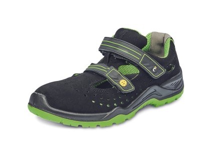 Sandály Červa HALWILL MF ESD S1P SRC - ČERNÁ/ZELENÁ 1/2
