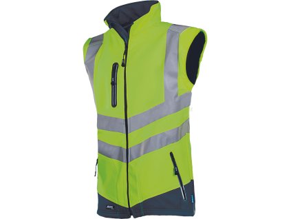 Reflexní softshellová bunda Sioen MALDEN 2v1 - HV ŽLUTÁ/NAVY 1/2